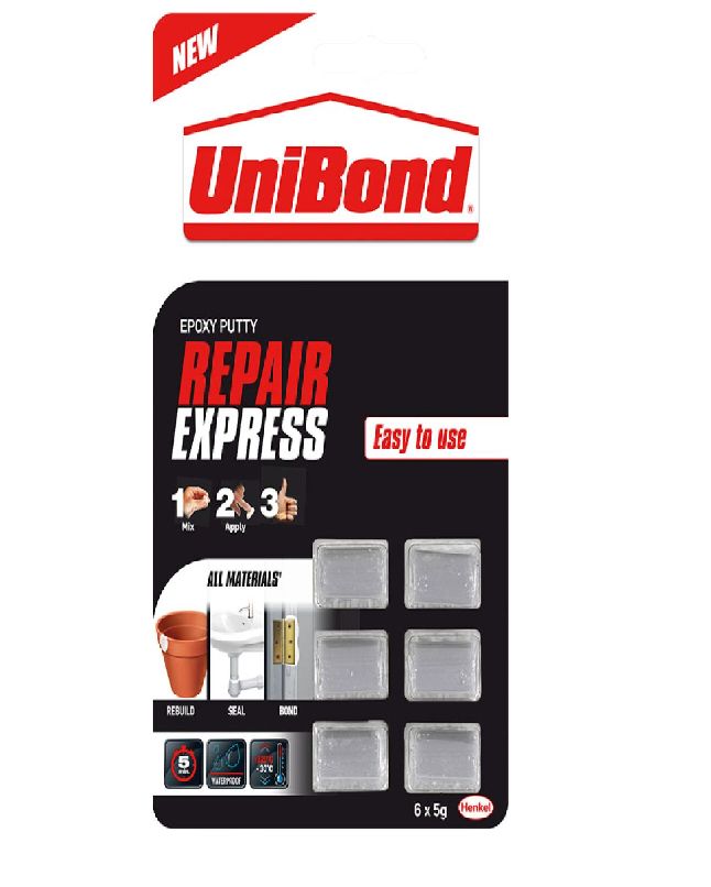 UniBond Repair Express Epoxy Putty 6x5g Marshall and Pearson