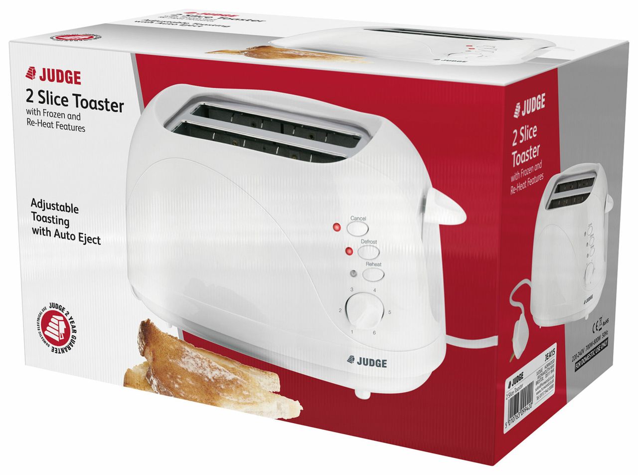 Judge – 2 Slice Toaster White | Marshall and Pearson